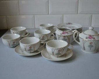 China toy tea set | Etsy 1950er Jahre Kind Spielzeug. Tee Set vorgeben Kinder
