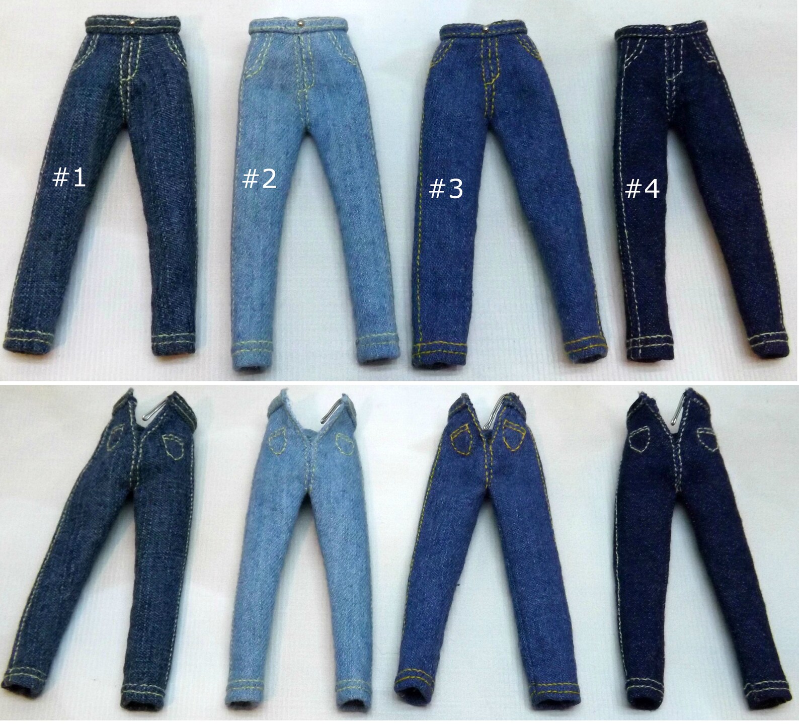 Doll jeans 1/12 Phicen 1/12 jeans for dolls 5.8 Doll Etsy