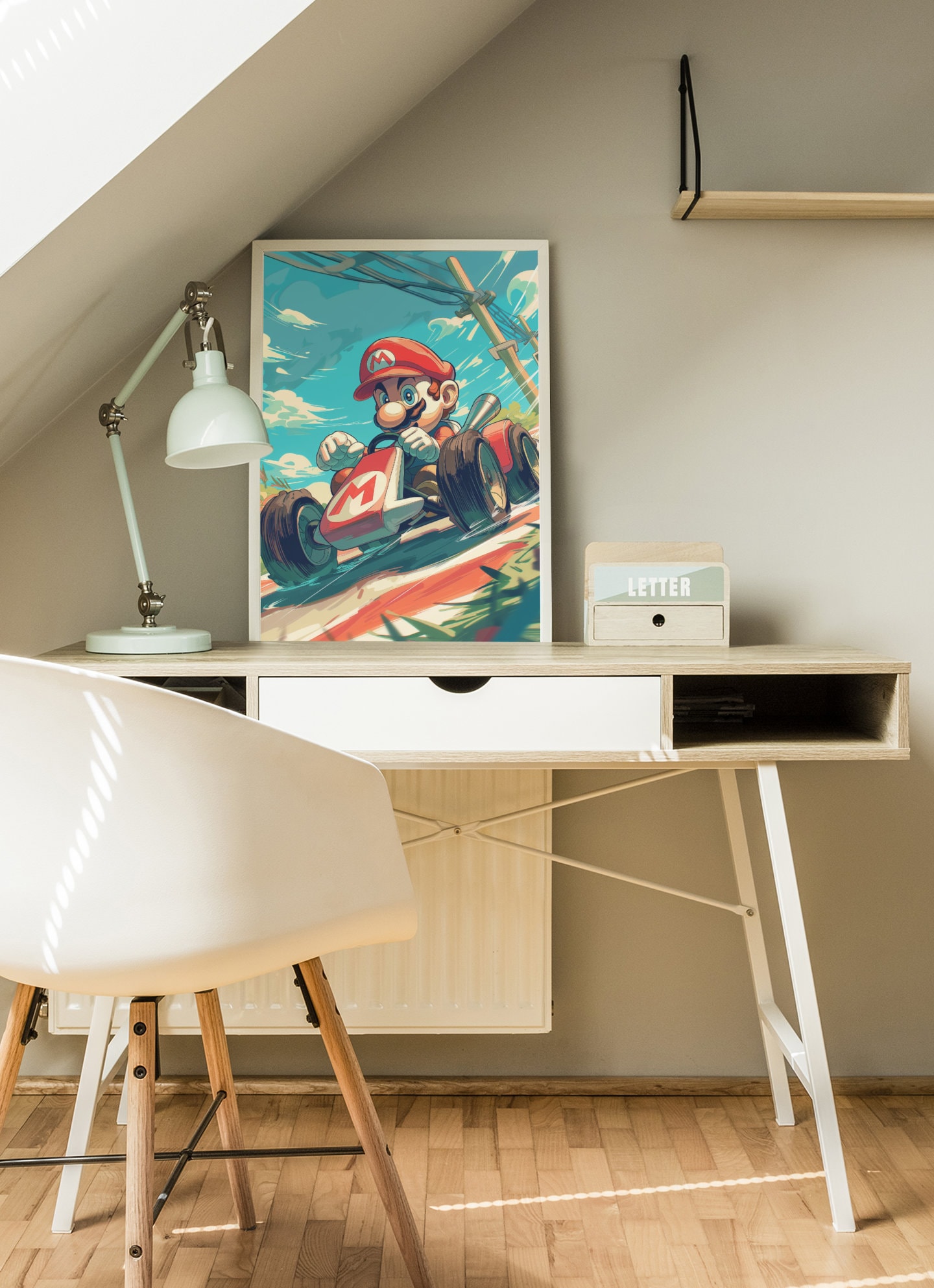 Mario Kart Racing - Poster Art, Vibrant Video Game Wall Decor, Digital ...
