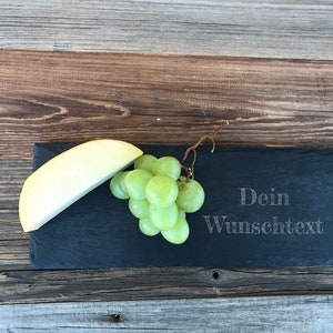 Servierplatte mit "Flaschen-Motiv" personalisierbar / Platte aus Schiefer mit Bild und Wunschtext graviert / inkl. Versand!!! image 4