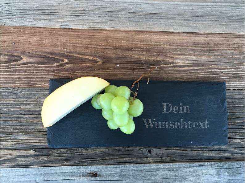Servierplatte mit "Flaschen-Motiv" personalisierbar / Platte aus Schiefer mit Bild und Wunschtext graviert / inkl. Versand!!! image 4