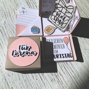 Personalisierte Explosionsbox Geburtstag | Geschenkbox mit Name | kreative Geldgeschenk Verpackung | Überraschungsbox | image 6