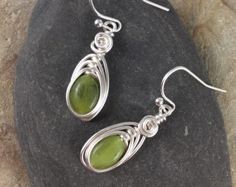connemara marble stud earrings