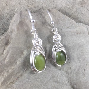 Connemara marble earrings, Connemara Drop Earrings Silver, Celtic Jewelry for Women, Ireland gemstone, Handmade Irish Gifts image 2