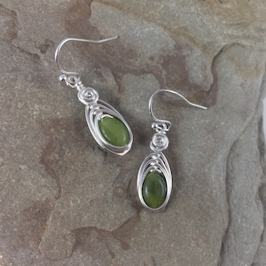 Connemara marble earrings, Connemara Drop Earrings Silver, Celtic Jewelry for Women, Ireland gemstone, Handmade Irish Gifts image 4