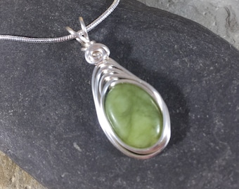 Irish Connemara Marble Necklace for Women, Connemara Marble Pendant, Ireland gifts for her, Celtic Jewelry