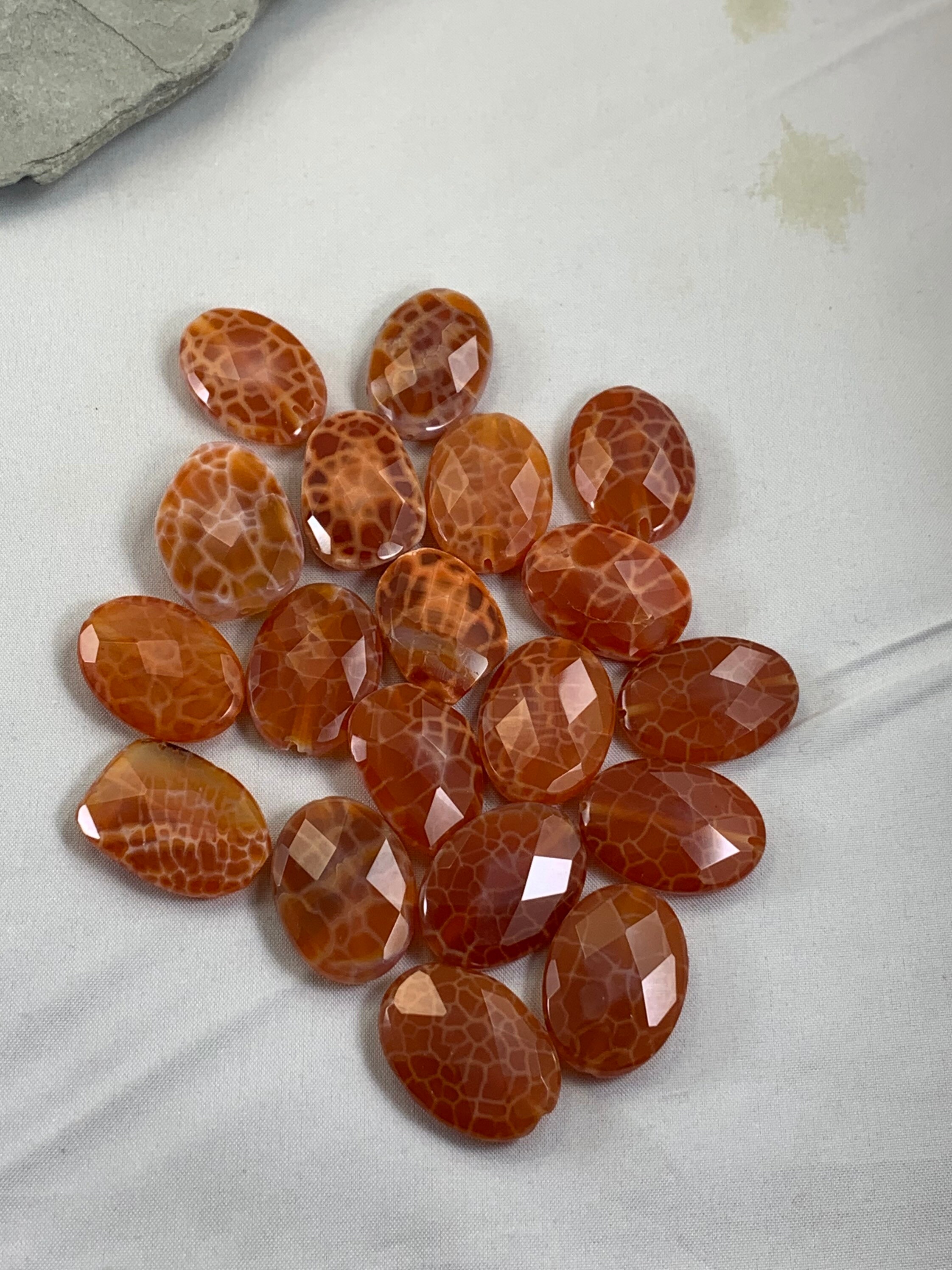 Natural Fire Agate Necklace Boho Fire Agate Pendant Gift for | Etsy