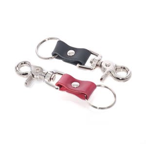 Chaîne de clé en cuir et connecteur - Attachable à n’importe quoi pour plus de commodité - Snap de gâchette pivotante lourde