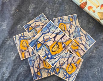 Feeling Blue Abstract Sticker