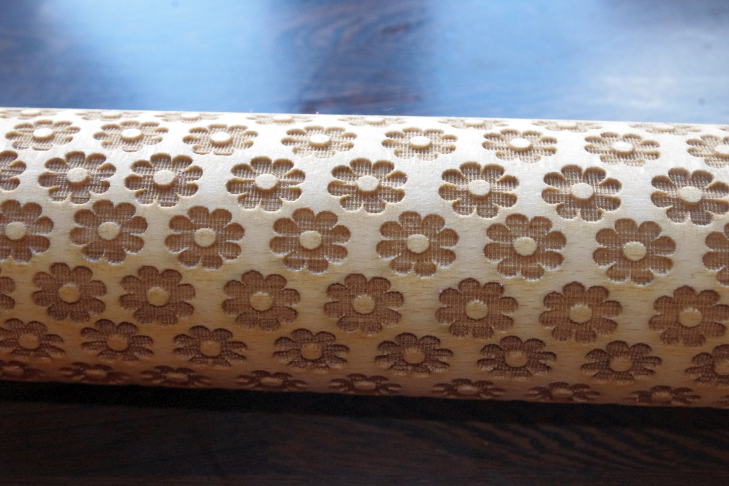 Roses & Tulips Embossing Rolling Pin