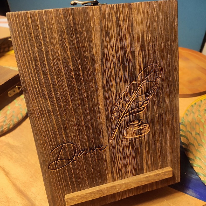 Personalized Wooden Messenger Box – Artist & Writer Gift image 15