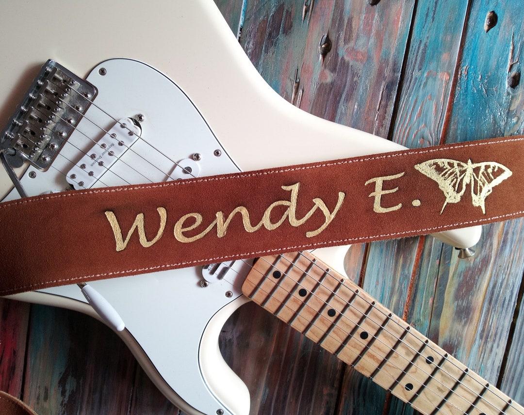 Customize Your Leather Guitar Strap With Personalized Design, Font ...