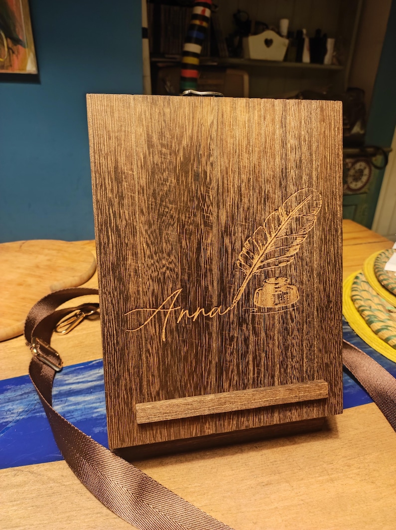 Personalized Wooden Messenger Box – Artist & Writer Gift Design4