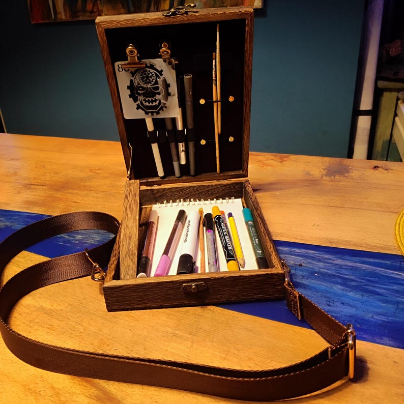 Personalized Wooden Messenger Box – Artist & Writer Gift image 11
