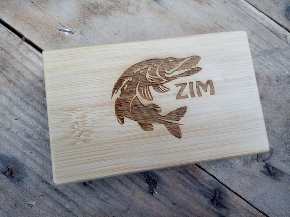bamboo fly fishing box Personalized Bamboo Fly Fishing Box – Engraved Fisherman Gift