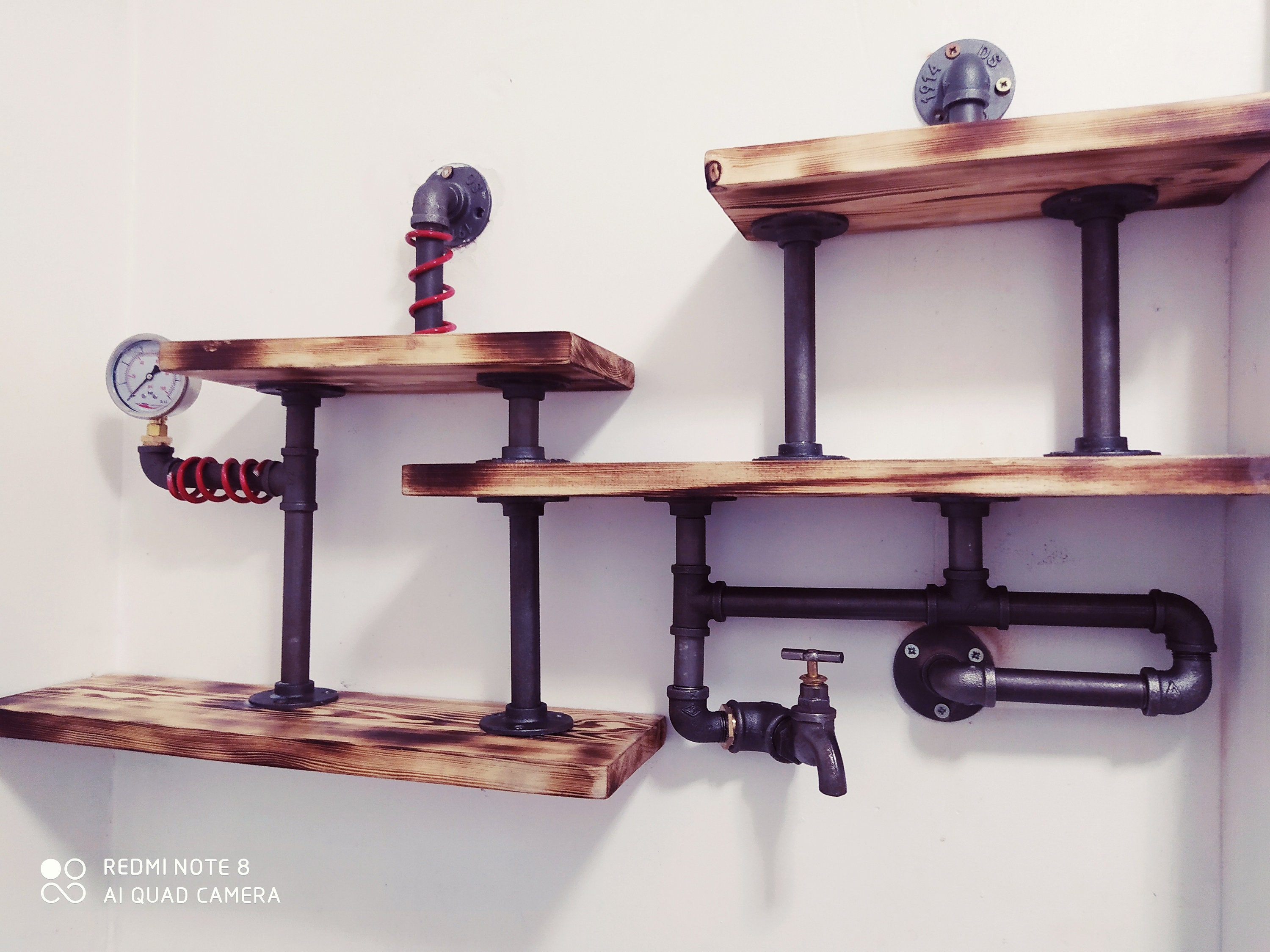 Steampunk shelves industrial retro Etsy