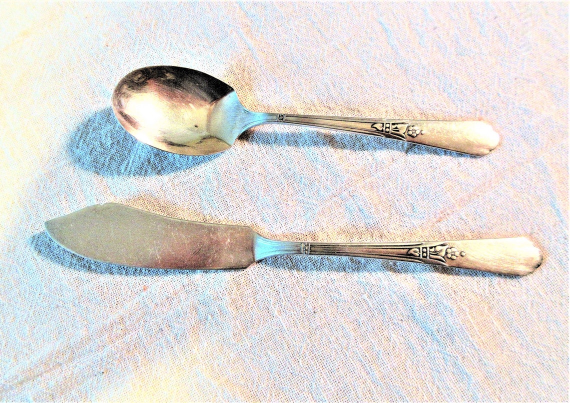 Simeon L & H Rogers Co Encore pattern silver plate Etsy