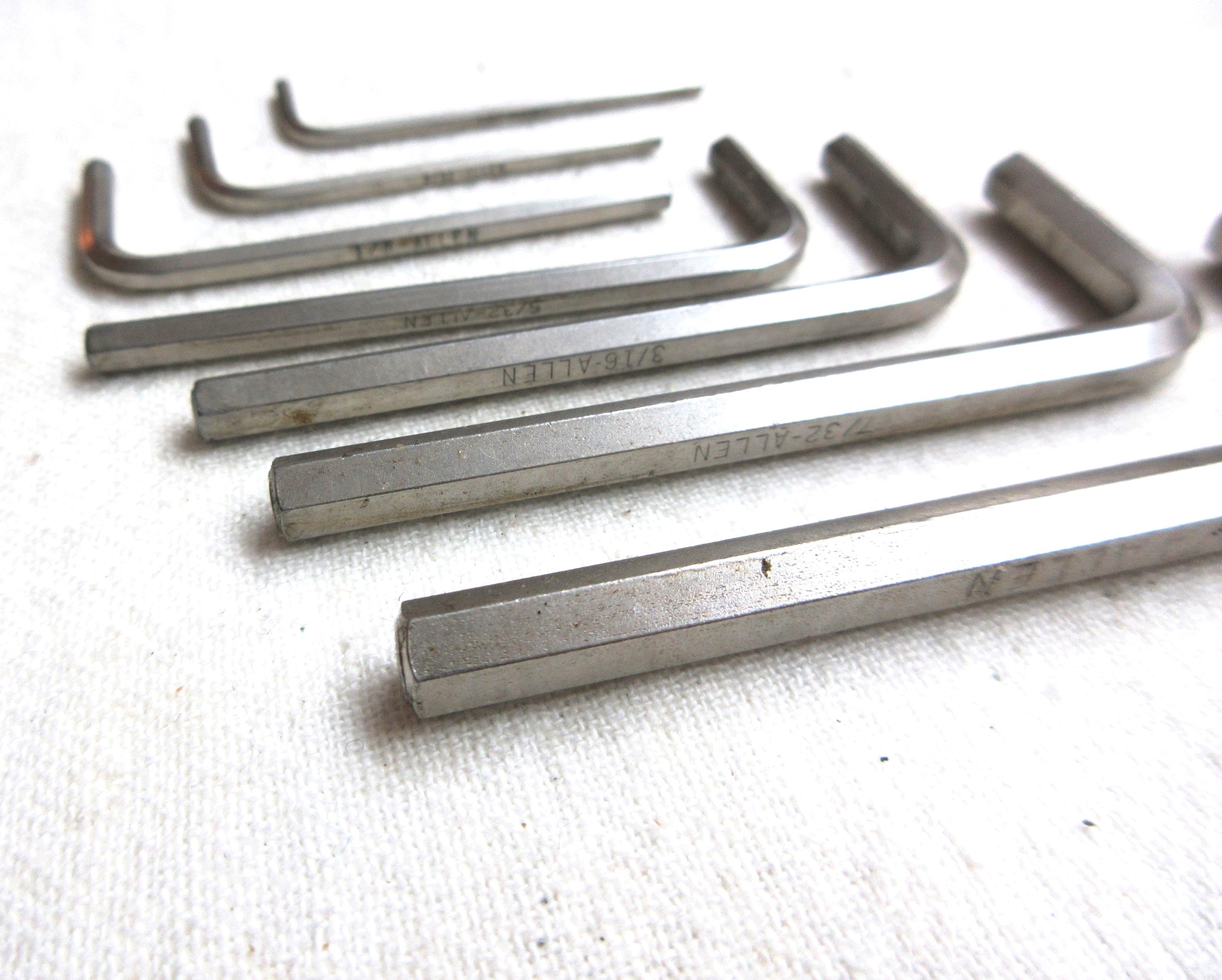Allen Hex Wrench Set - 7 Piece (1/4 to 5/64) - Etsy