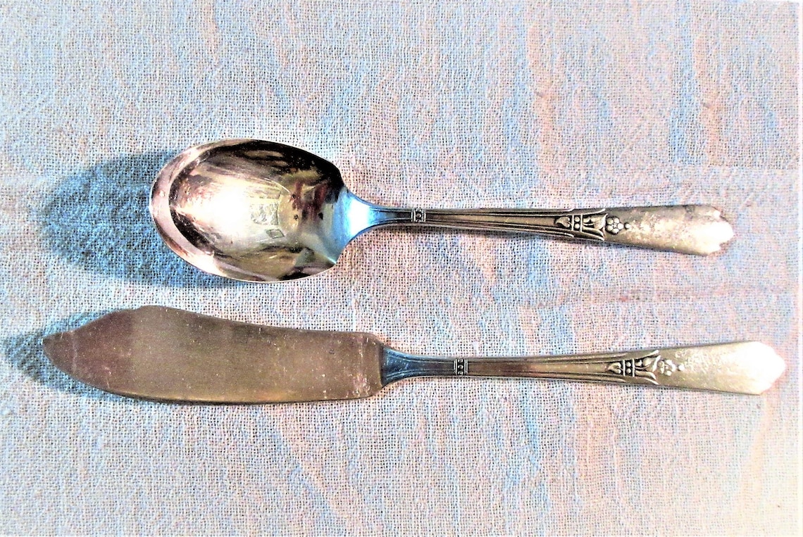 Simeon L & H Rogers Co Encore pattern silver plate Etsy
