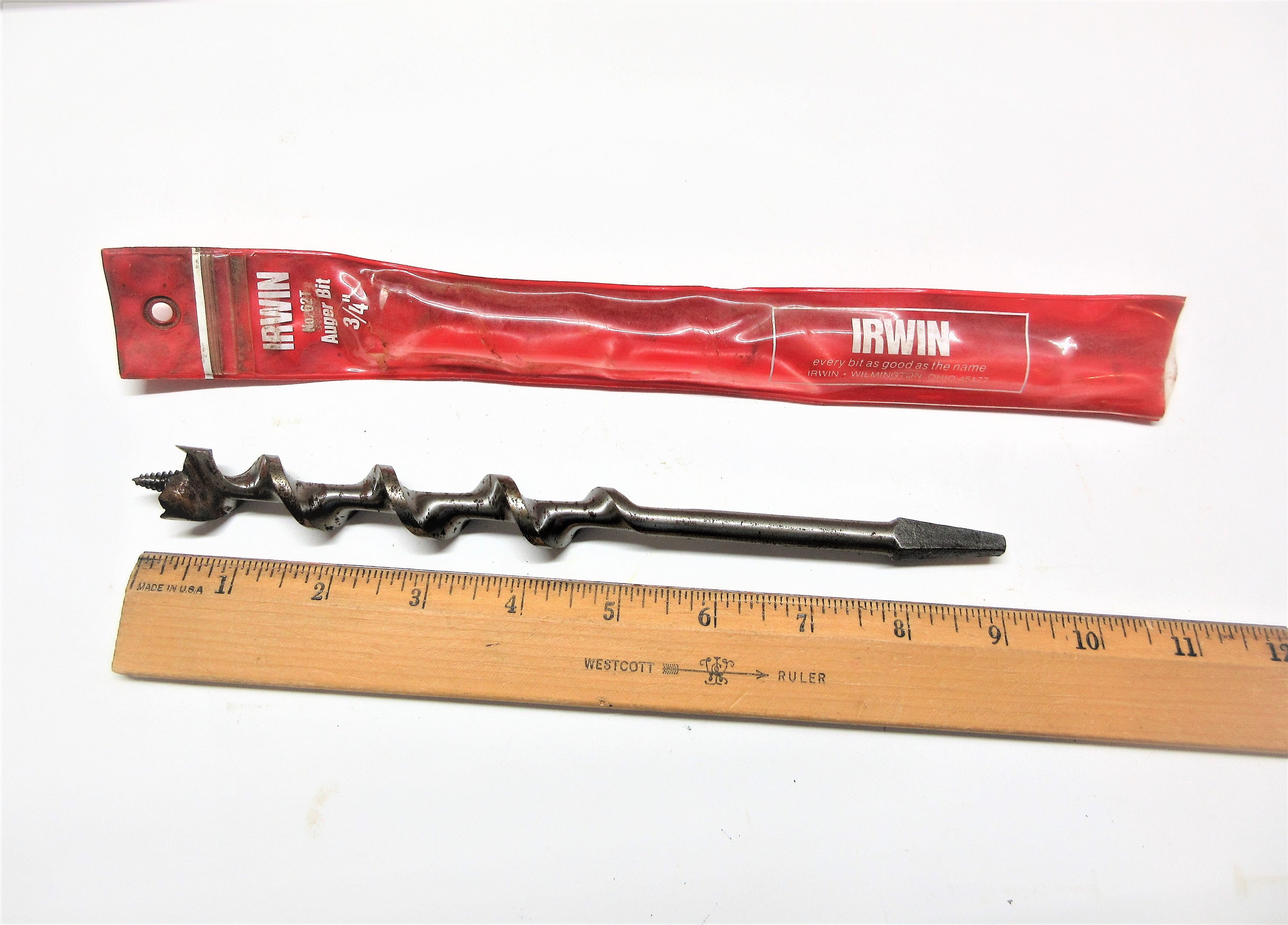 Irwin No 62T Auger Drill Bit 3/4 Bit is 9 Long in Etsy