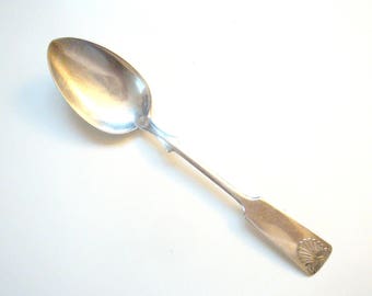 Silver plate Tablespoon by Sorsakosk, marked UH 20 10Gr. 8&quot; long. Engraved on back in Finnish. Commemorates a Women&#39;s Skiing event 1-3-1953
