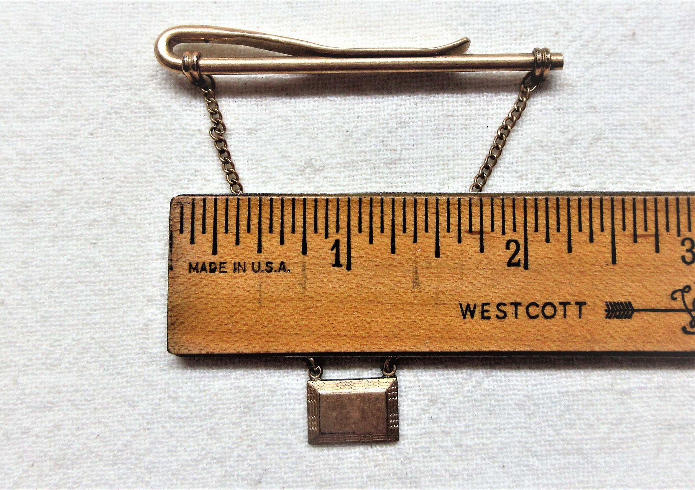 Clip De Cravate Vintage Anson - Or 12K - Style Traditionnel - Neuf Sans Emballage