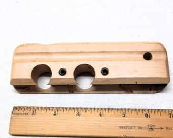 Crown molding plane or scraper is 7" long. It has 2 little notched blades.