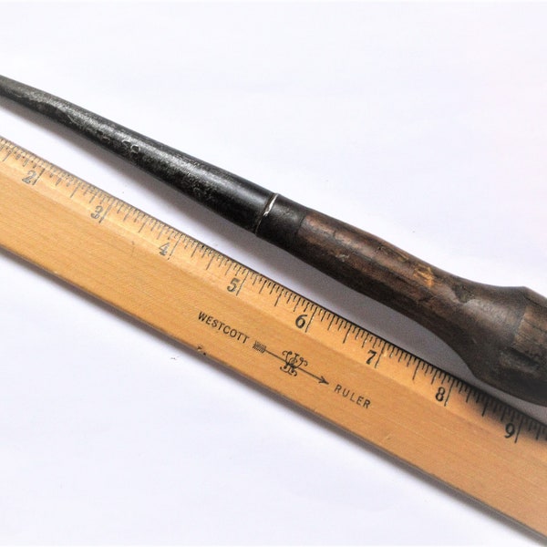 Large Antique C. Drew & Co rigging awl. Wire fid, wire rigging awl used to manipulate wire fencing etc. 10" long