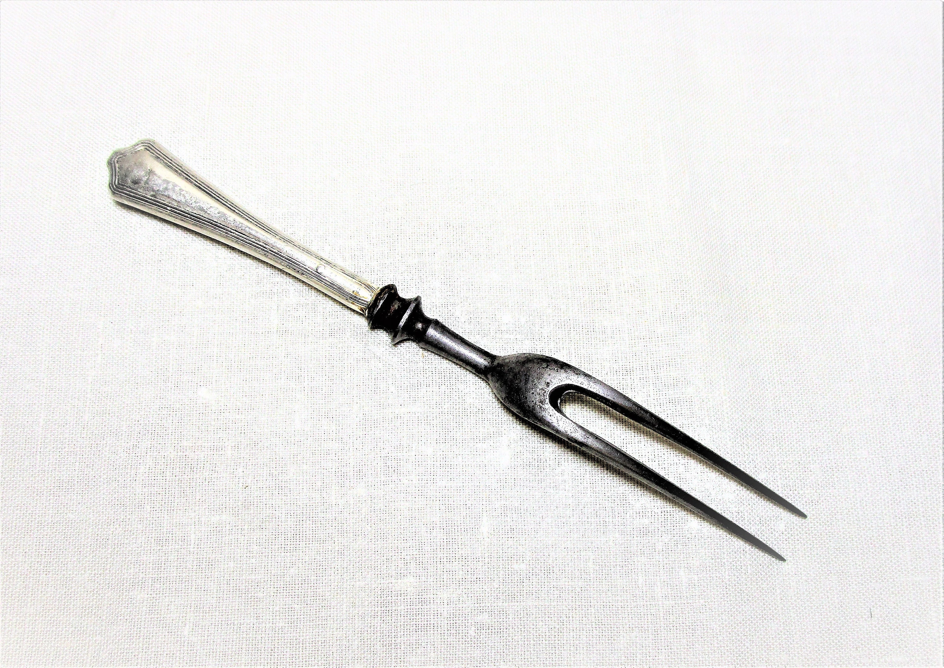 Vintage sterling meat carving fork with sterling handle steel Etsy