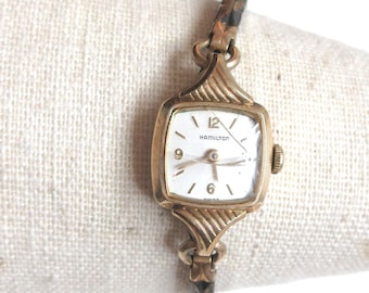 Vintage Elgin Womens Watch 16mm 10K Rolled Gold Plated Stretch Band Manual Wind Vintage Elgin Watch Women 15mm 10k Rolled Gold Stretch Band  main image 3