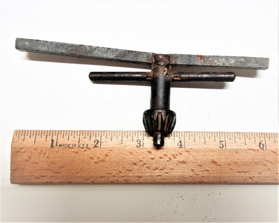 Large Drill Chuck Key. Vintage Used Key 