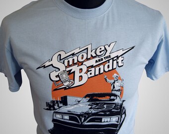 Smokey & The Bandit Inspired T-Shirt 100% Cotton Burt Reynolds Bo Darville Smokey & The Bandit Inspired T-Shirt 100% Cotton Burt Reynolds Bo Darville