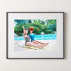 Vintage Barbie Photography Retro Barbie Printable Photography Pool Art
