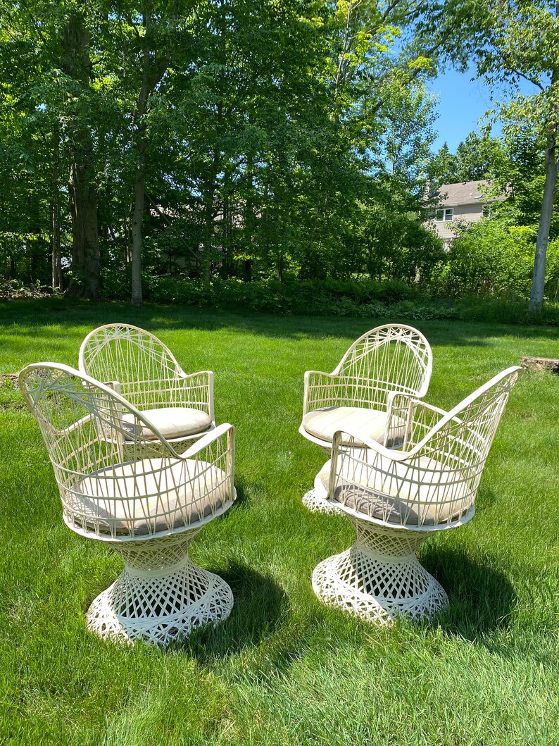 Vintage MCM Outdoor Patio Furniture Russell Woodard Spun Fiberglass Chairs - Etsy