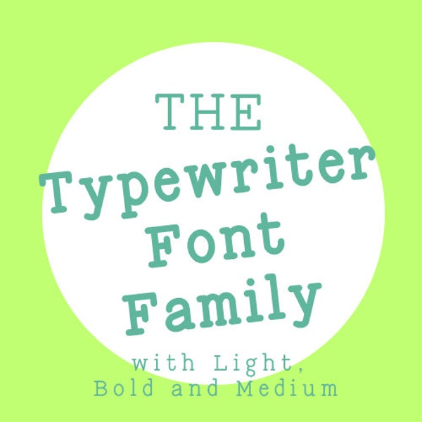 Typewriter Bold medium light Style font thick Alphabet Letters Vector Art File Instant Download svg /pdf/dxf/ png/jpg Design Cut Print