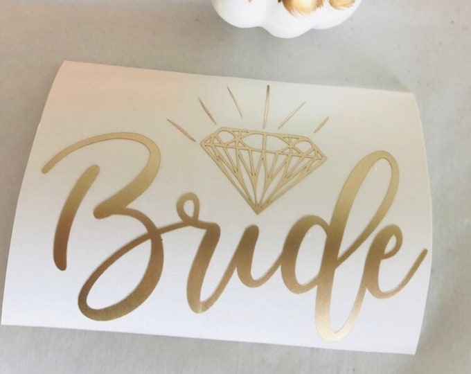 Engagement Ring Decal Sticker - Gold Personalized Design