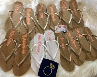More Colors Bridal Party Flip Flops More Colors Bridal Party Flip Flops