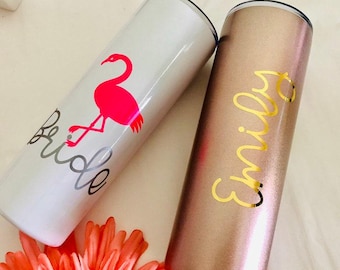 Bridesmaid Gift Stainless Tumbler Sets, Bridal Party Gifts, 50th Birthday idea, Gifts