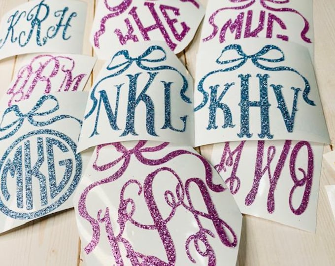 Glitter Monogram Decal