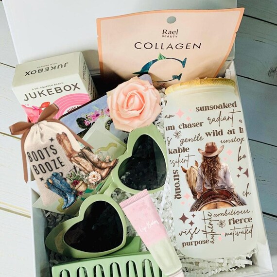 Self care western-chic gift box with affirmations tumbler