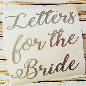 Letters to the Bride – prompt'd