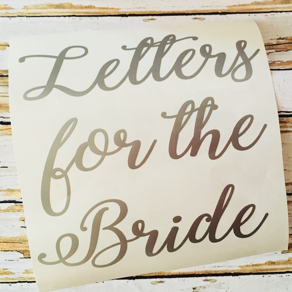 Letters for the Bride Box Decal, Wedding Card Box Decals, Letter for the Bride & Groom Decals, Gifts