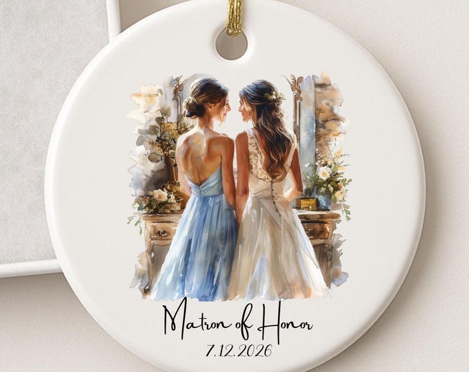 Bridesmaid Proposal Ornament: Personalized  Ask Gift