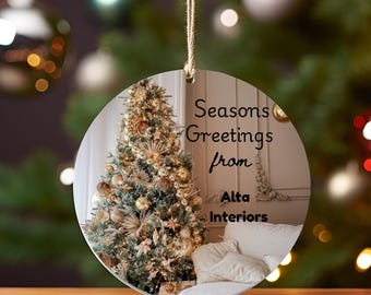 Personalized Business Logo Holiday Ornament: Customer Appreciation Gift