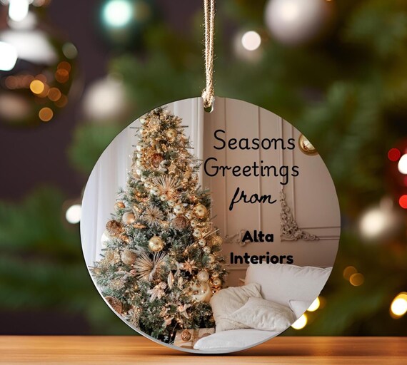 Personalized Business Logo Holiday Ornament: Customer Appreciation Gift