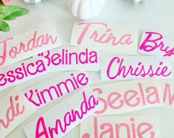 Custom Vinyl Name Decal, Labels for School, Locker Decal, Custom vinyl lettering, Tumbler Decal, Waterproof name labels