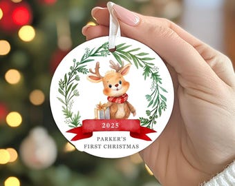Baby's First Christmas Ornament: Reindeer