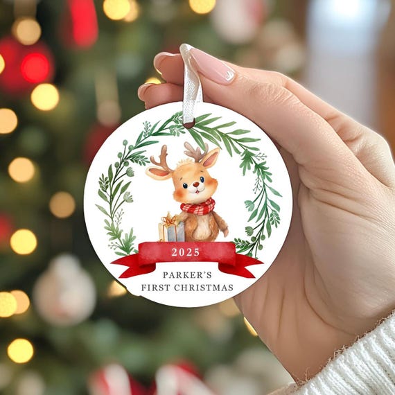 Baby's First Christmas Ornament: Reindeer