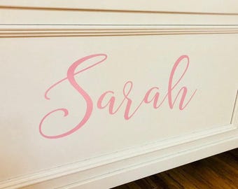Nursery Name Decal: Personalized Vinyl Sticker (Custom Colors & Sizes)