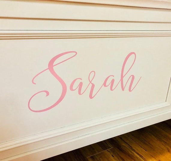 Nursery Name Decal: Personalized Vinyl Sticker (Custom Colors & Sizes)